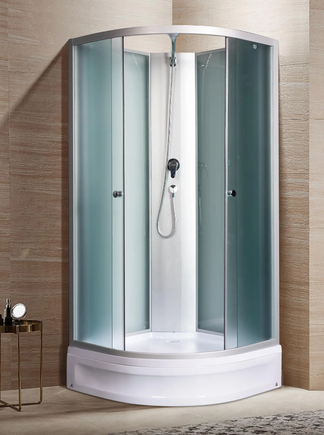 Душевая кабина с поддоном хром 80x80х220см River NARA LIGHT Б/К XL 80/24 MT