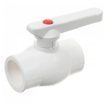 Кран шаровой PP-R белый Дн 20 внутренняя пайка OPTIMA VALFEX VALF 10145020
