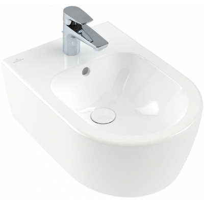Биде подвесное 370x530мм Villeroy & Boch Avento альпийский белый