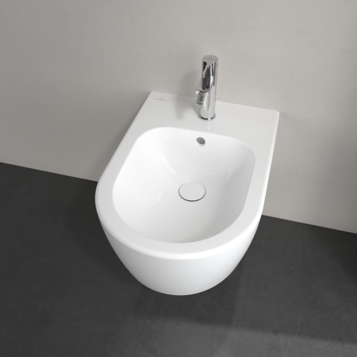 Биде подвесное 370x530мм Villeroy & Boch Avento альпийский белый