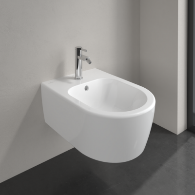 Биде подвесное 370x530мм Villeroy & Boch Avento Stone White Ceramic Plus