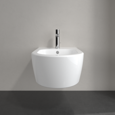 Биде подвесное 370x530мм Villeroy & Boch Avento Stone White Ceramic Plus