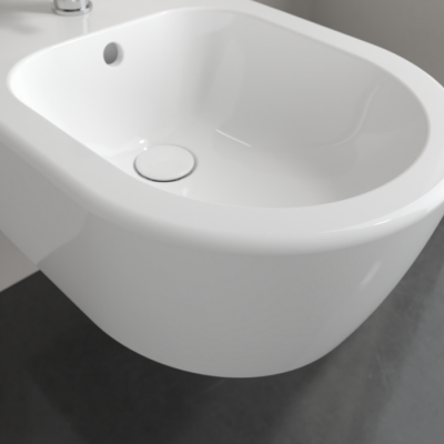 Биде подвесное 370x530мм Villeroy & Boch Avento Stone White Ceramic Plus