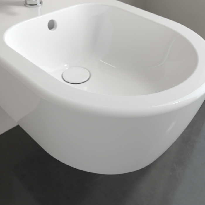 Биде подвесное 370x530мм Villeroy & Boch Avento Stone White Ceramic Plus