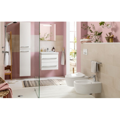 Биде подвесное 370x530мм Villeroy & Boch Avento Stone White Ceramic Plus