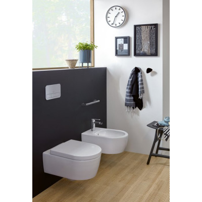 Биде подвесное 370x530мм Villeroy & Boch Avento Stone White Ceramic Plus