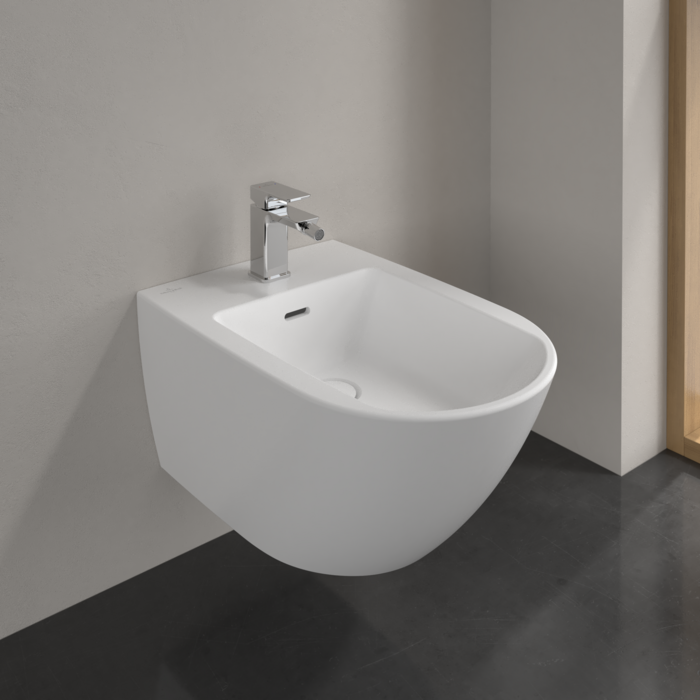 Биде подвесное 375x560мм Villeroy & Boch Antao Stone White Ceramic Plus