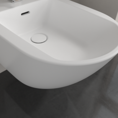 Биде подвесное 375x560мм Villeroy & Boch Antao Stone White Ceramic Plus