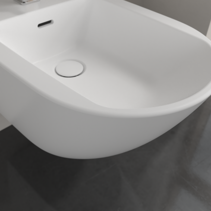 Биде подвесное 375x560мм Villeroy & Boch Antao Stone White Ceramic Plus