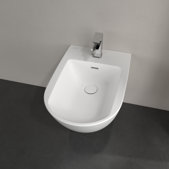 Биде подвесное 375x560мм Villeroy & Boch Antao Альпийский белый Ceramic Plus