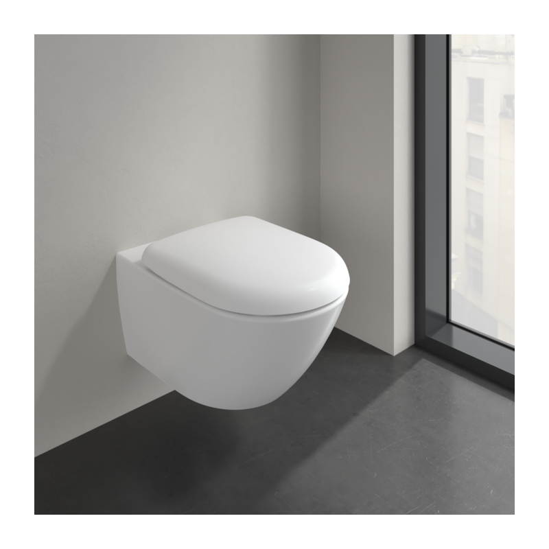 Унитаз Villeroy & Boch Antao 370x560мм безободковый, с вертикальным смывом, с функцией TwistFlush, Stone White CeramicPlus