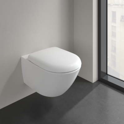 Сиденье для унитаза Villeroy&Boch Antao, с автоматическим опусканием, со съемным сиденьем, Stone White