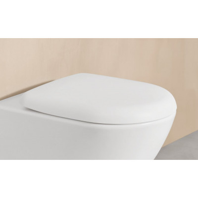 Сиденье для унитаза Villeroy&Boch Antao, с автоматическим опусканием, со съемным сиденьем, Stone White