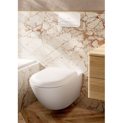 Сиденье для унитаза Villeroy&Boch Antao, с автоматическим опусканием, со съемным сиденьем, Stone White