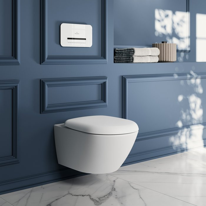 Сиденье для унитаза Villeroy&Boch Antao, с автоматическим опусканием, со съемным сиденьем, Stone White