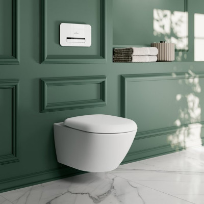 Сиденье для унитаза Villeroy&Boch Antao, с автоматическим опусканием, со съемным сиденьем, Stone White