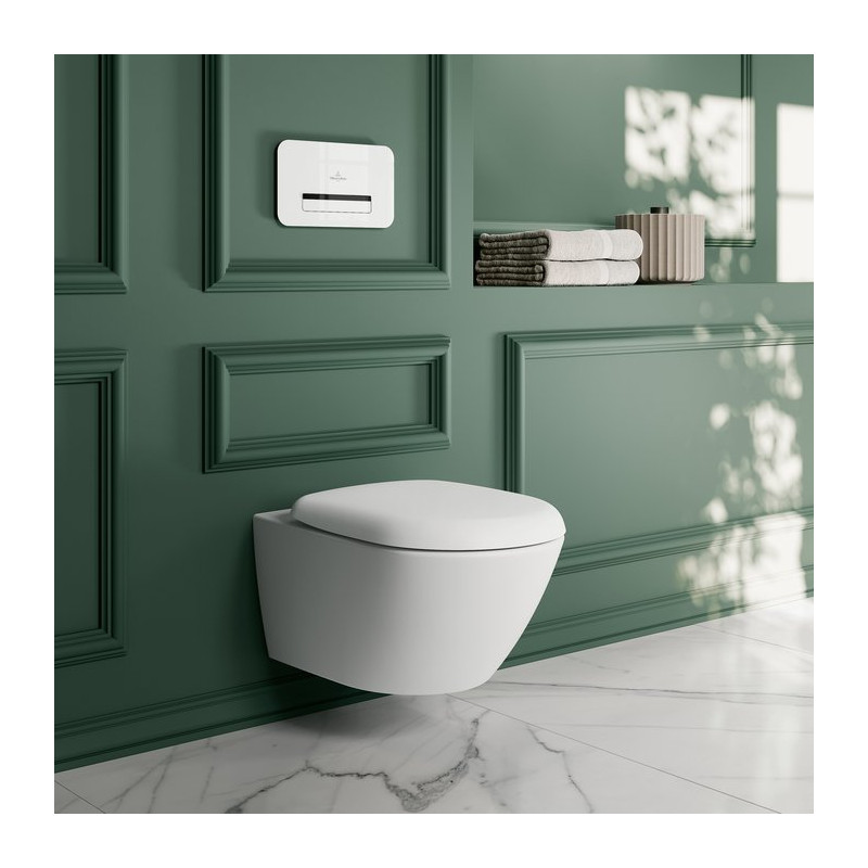 Сиденье для унитаза Villeroy&Boch Antao, с автоматическим опусканием, со съемным сиденьем, Stone White