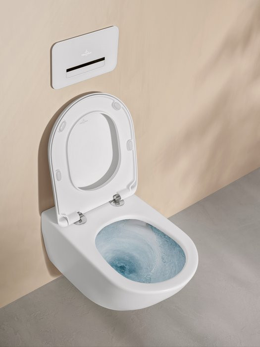 Сиденье для унитаза Villeroy&Boch Antao, с автоматическим опусканием, со съемным сиденьем, Stone White