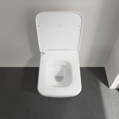 Унитаз подвесной с сидением Villeroy & Boch Venticello 4611RL Альпийский белый CeramicPlus SlimSeat LINE (Sandwich)