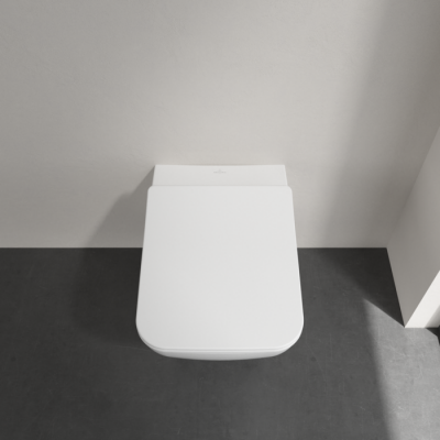 Унитаз подвесной с сидением Villeroy & Boch Venticello 4611RL Альпийский белый CeramicPlus SlimSeat LINE (Sandwich)