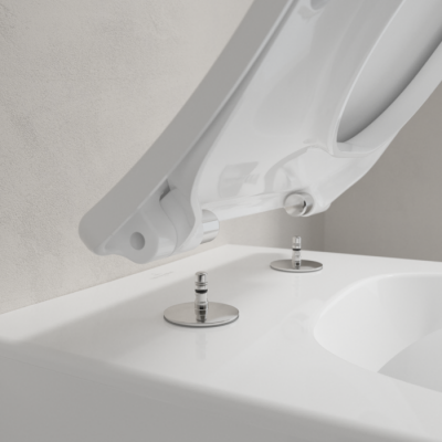 Унитаз подвесной с сидением Villeroy & Boch Venticello 4611RL Альпийский белый CeramicPlus SlimSeat LINE (Sandwich)