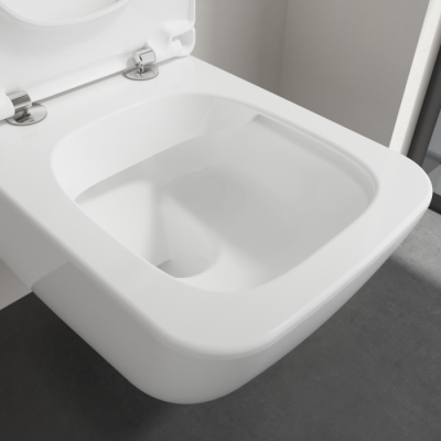 Унитаз подвесной с сидением Villeroy & Boch Venticello 4611RL Альпийский белый CeramicPlus SlimSeat LINE (Sandwich)
