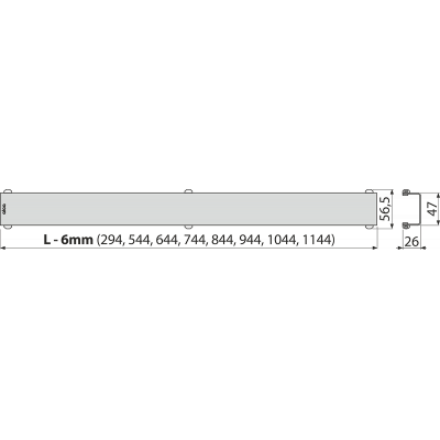 Решетка для водоотводящего желоба Alca Drain DESIGN-850MN, нержавеющая сталь-мат