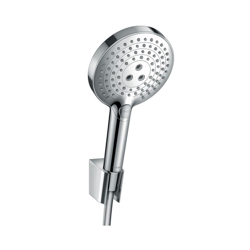 Душевой набор Hansgrohe Raindance Select S 120 3jet PowderRain с держателем и шлангом 125см, хром