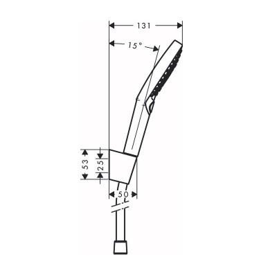 Душевой набор Hansgrohe Raindance Select S 120 3jet PowderRain с держателем и шлангом 125см, хром