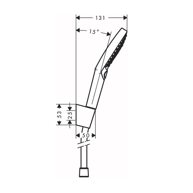 Душевой набор Hansgrohe Raindance Select S 120 3jet PowderRain с держателем и шлангом 125см, хром
