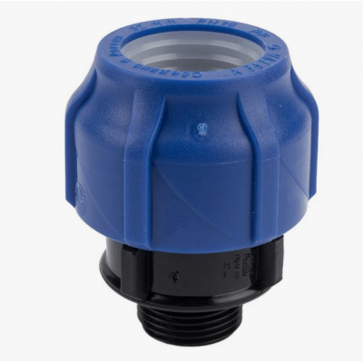 Муфта компрессионная ПЭ Дн 25х1" НР Ру16 VALFEX 121001125100