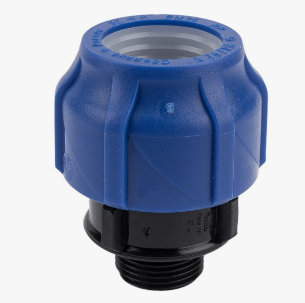 Муфта компрессионная ПЭ Дн 25х1" НР Ру16 VALFEX 121001125100