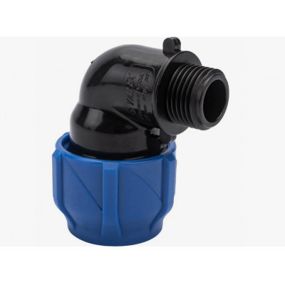 Отвод компрессионный ПЭ Дн 63х2"х90гр НР Ру16 VALFEX 1210012463200