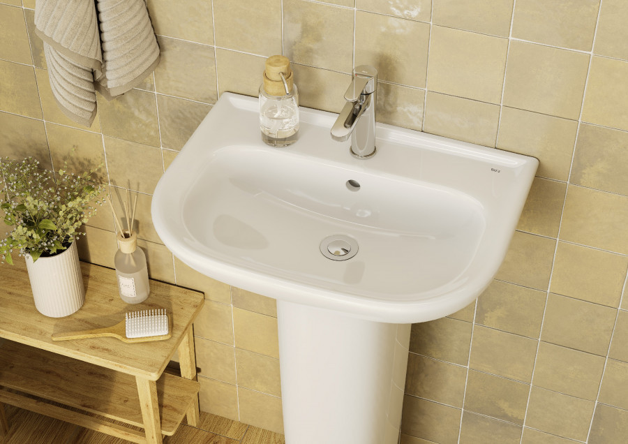 Раковина Roca Access 600x450мм, 1 отверстие, белая