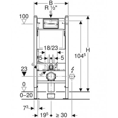 Комплект Унитаз подвесной Qwelle + Инсталляция Geberit Duofix Delta 458.163.21.1 с кнопкой смыва, хром