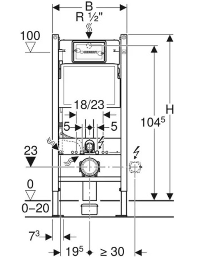 Комплект Унитаз подвесной Qwelle + Инсталляция Geberit Duofix Delta 458.163.21.1 с кнопкой смыва, хром