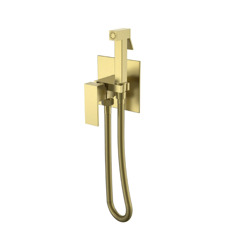 Смеситель гигиенический Boheme Qubic Matt Gold