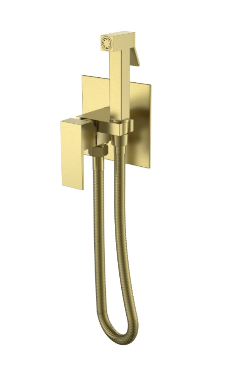Смеситель гигиенический Boheme Qubic Matt Gold