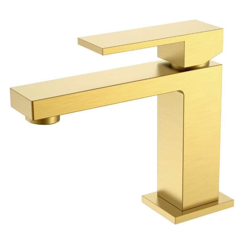 Смеситель для умывальника Boheme Uno Qubic Matt Gold