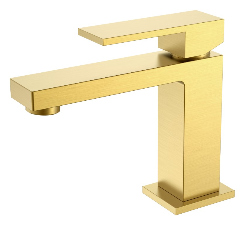 Смеситель для умывальника Boheme Uno Qubic Matt Gold