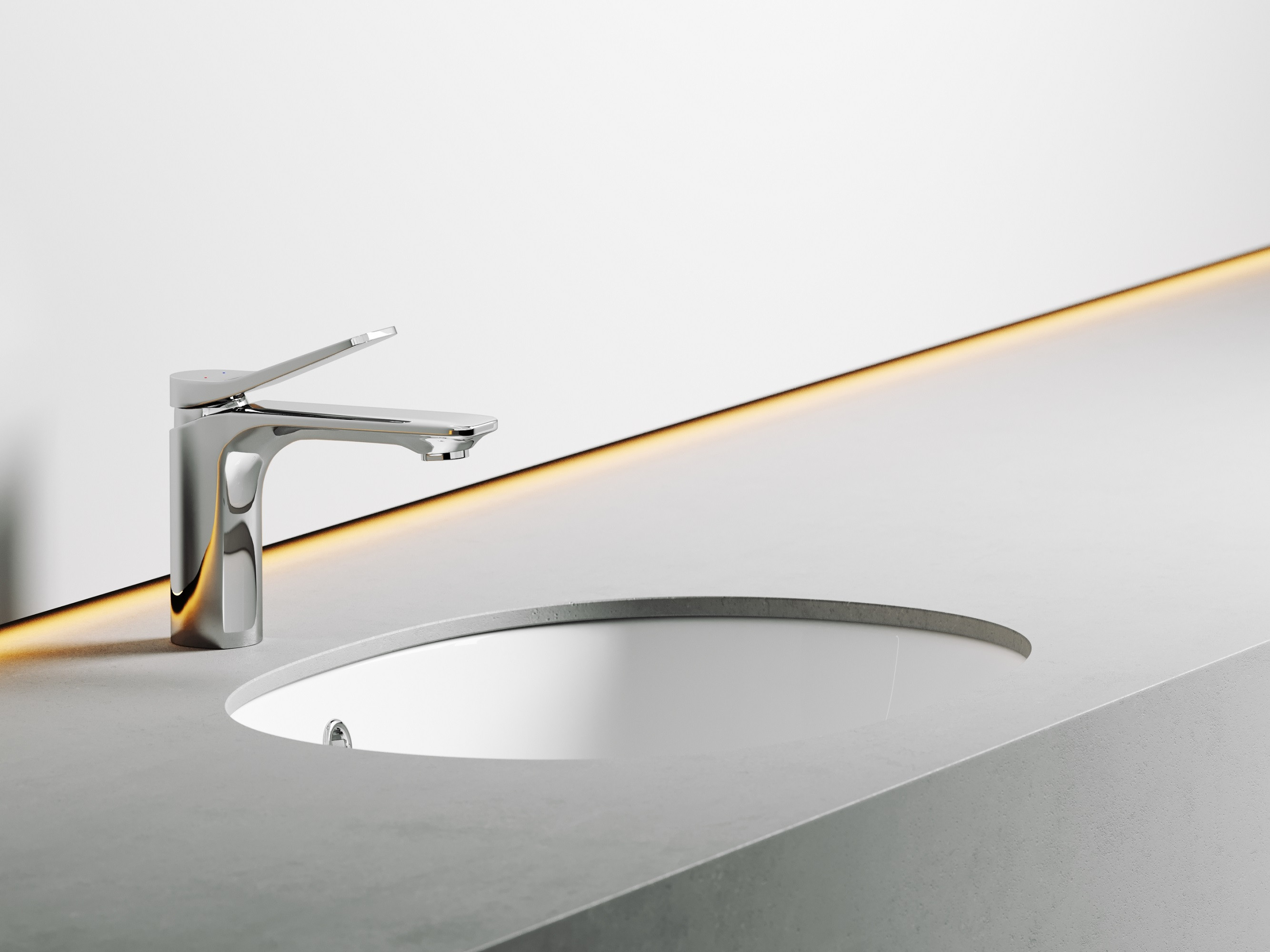 Умывальник овальный встраиваемый под столешницу Ceramicanova Element 565*385*210мм белый