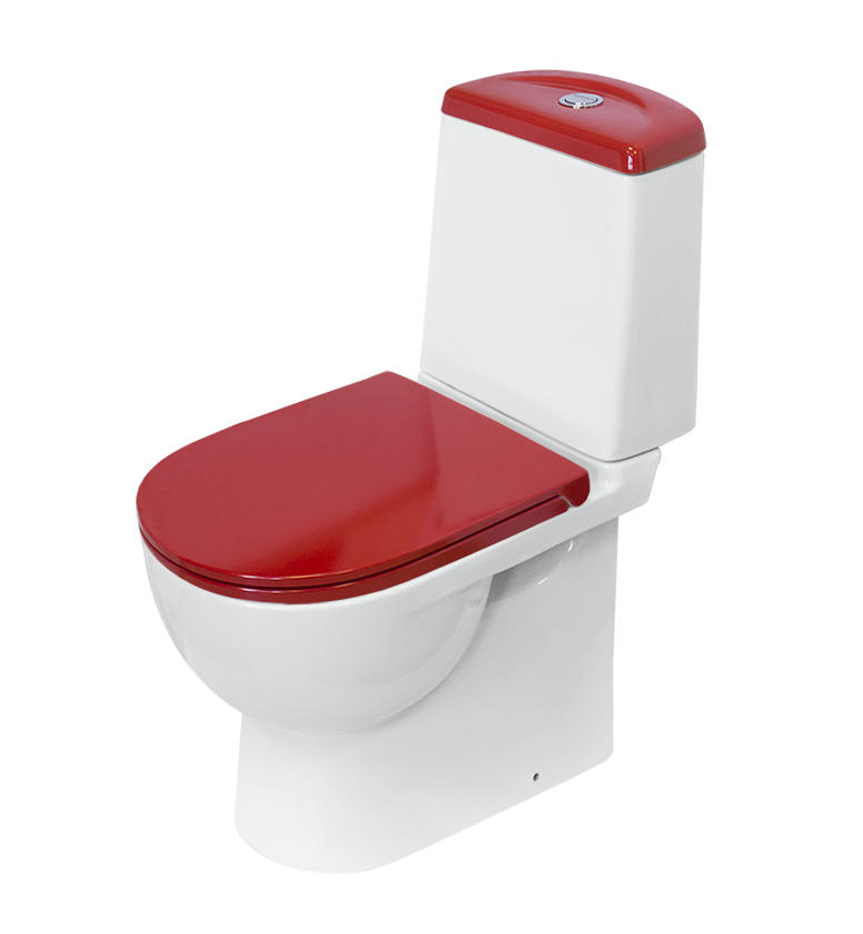 Унитаз компакт Sanita Luxe Best Red быстросъемное сиденье дюропласт soft close