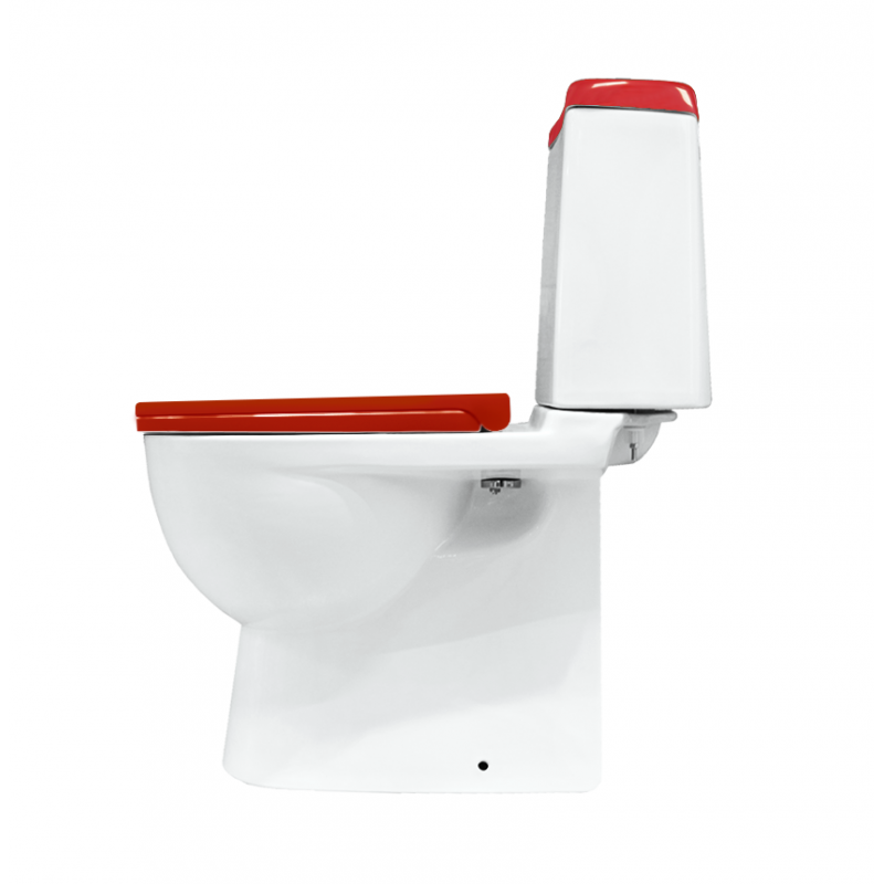 Унитаз компакт Sanita Luxe Best Red быстросъемное сиденье дюропласт soft close