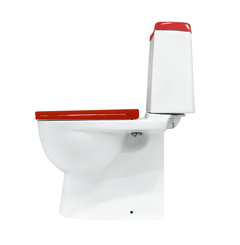 Унитаз компакт Sanita Luxe Best Red быстросъемное сиденье дюропласт soft close