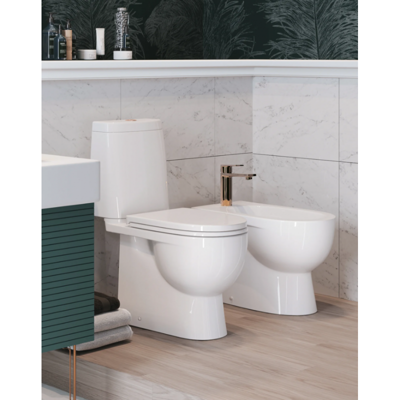 Унитаз-компакт Sanita Luxe Fest Comfort Белый быстросъемное сиденье дюропласт soft-close