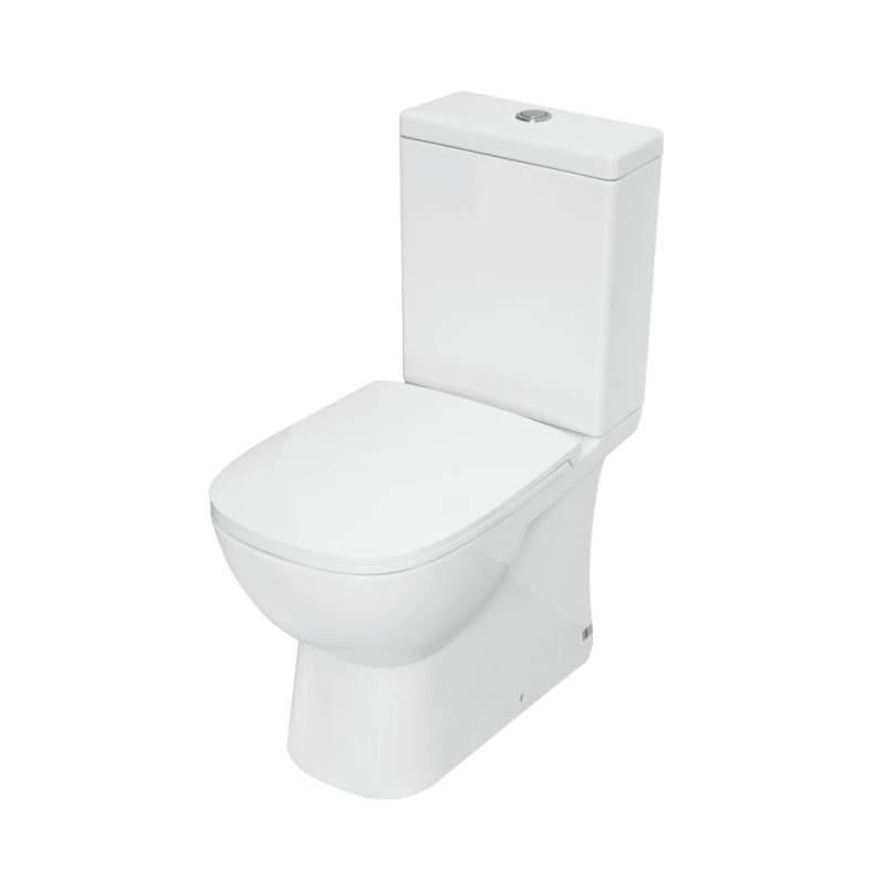 Унитаз-компакт Sanita Luxe Quadro Slim Белый, быстросъемное сиденье дюропласт soft-close
