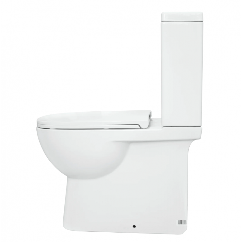 Унитаз-компакт Sanita Luxe Quadro Slim Белый, быстросъемное сиденье дюропласт soft-close