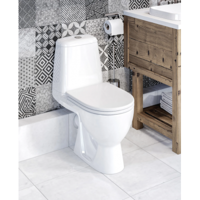 Унитаз-компакт Sanita Luxe Max Comfort Белый, быстросъемное сиденье дюропласт soft-close