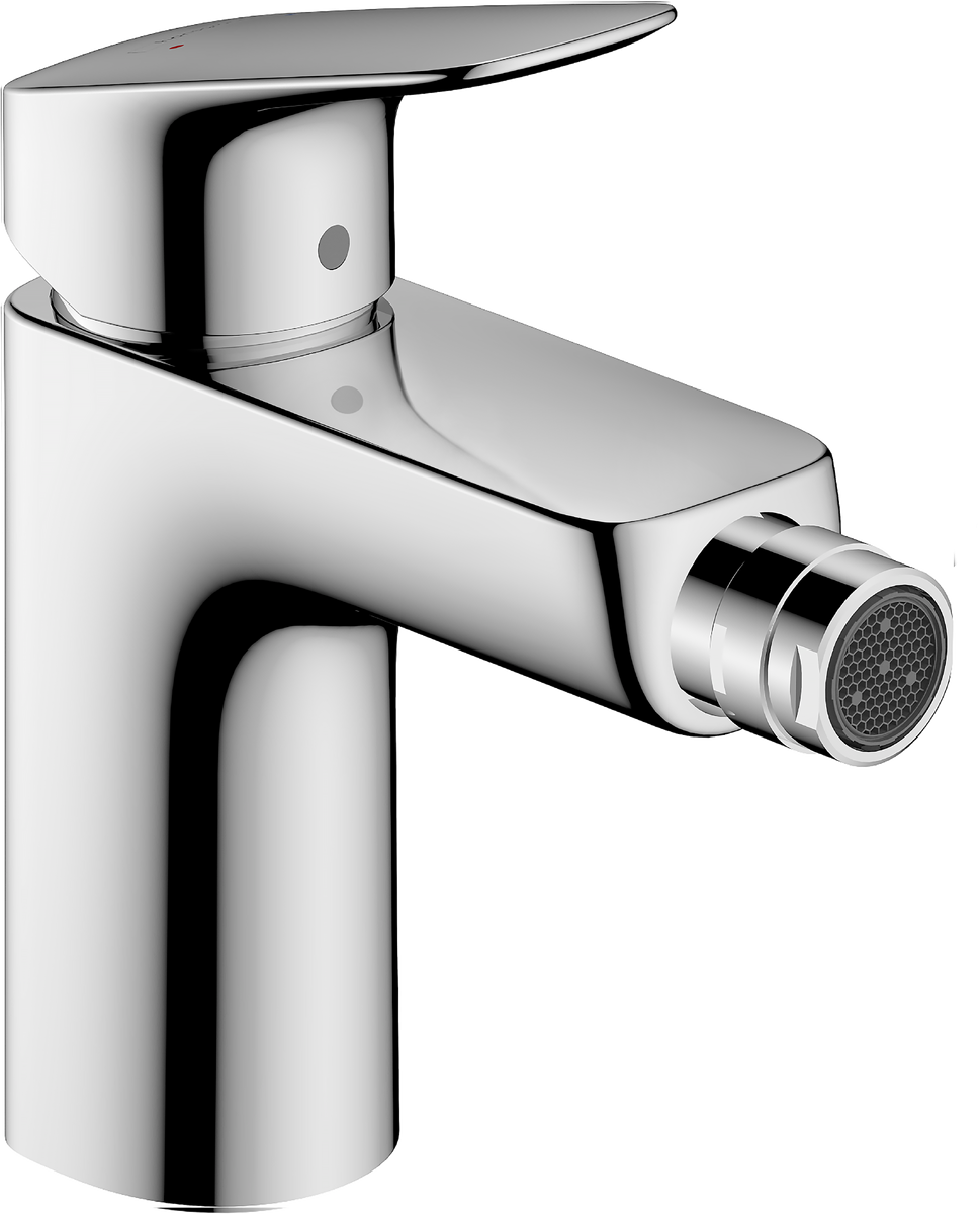 Однорычажный смеситель для биде Hansgrohe Logis 100 с донным клапаном, хром
