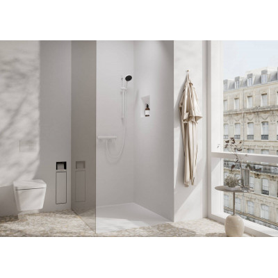 Душевой гарнитур Hansgrohe Pulsify Select S 105 3jet Relaxation со штангой 65 см, матовый белый